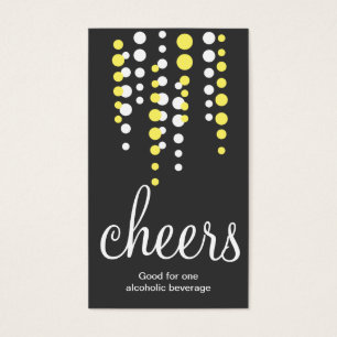 Drink bubbles cheers cocktail beverage ticket grey