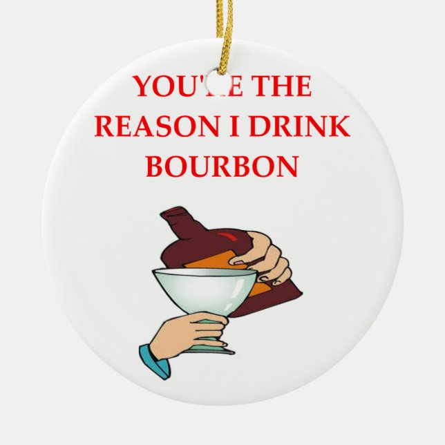 DRINK CERAMIC TREE DECORATION (Front)