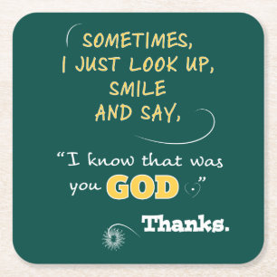 Drink Coaster gifts Christian Thanks God