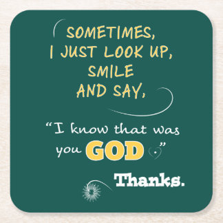 Drink Coaster gifts Christian Thanks God