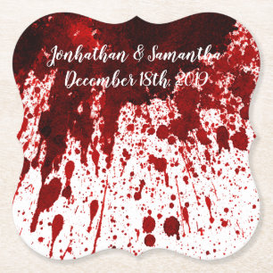 Drink Coasters Blood Splatter Vampire Gothic Horro