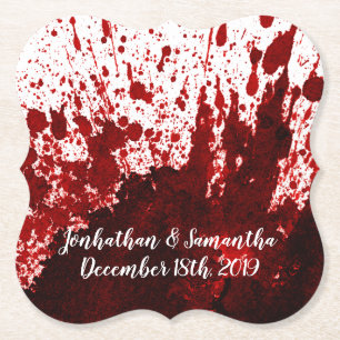 Drink Coasters Blood Splatter Vampire Gothic Horro