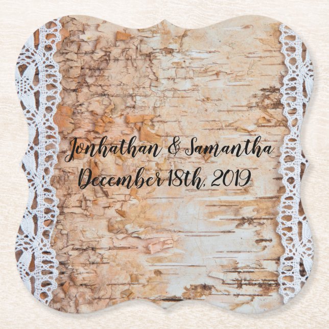 Drink Coasters Geometric country barn wood lace tr (Front)