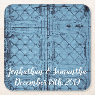 Drink Coasters Rustic Tin Panel Ceiling Country We