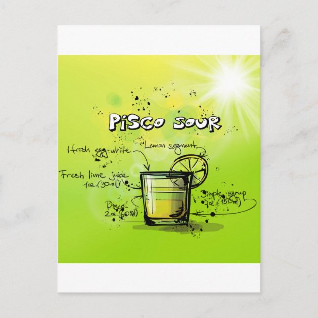 Drink Cocktail Recipe Postcard (Front)