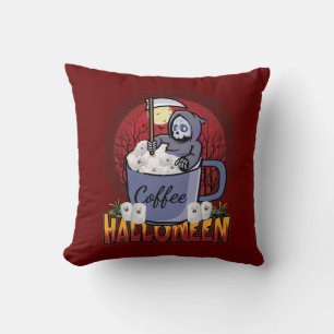 Drink Coffee And Be Scary Cushion