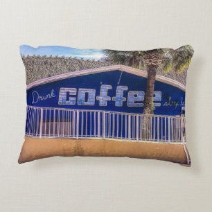 Drink COFFEE sleep later Decorative Cushion