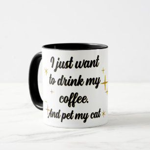 Drink coofe and pet cat mug