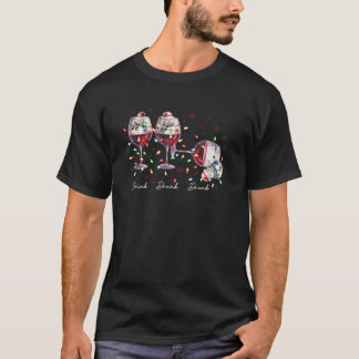 Drink Drank Christmas Drunk Funny Snowman Wine Men T-Shirt