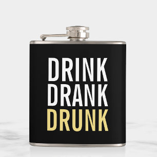 Drink Drank Drunk Funny Hip Flask