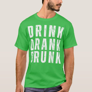 Drink Drank Drunk Funny Retro Distressed Style Fri T-Shirt