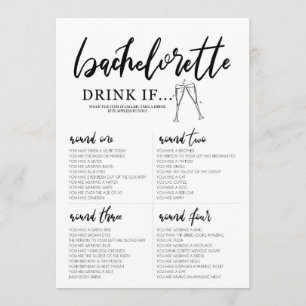 Drink if Bachelorette Game card
