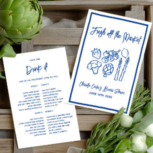 Drink If Blue Blue & White Bridal Shower Game