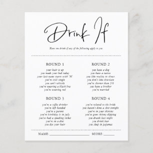 Drink If Bridal Shower Game