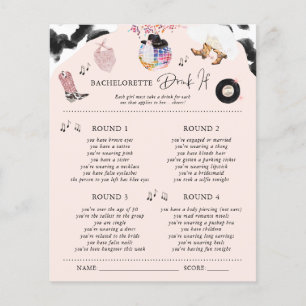 Drink If Disco Cowgirl Bachelorette Party Game