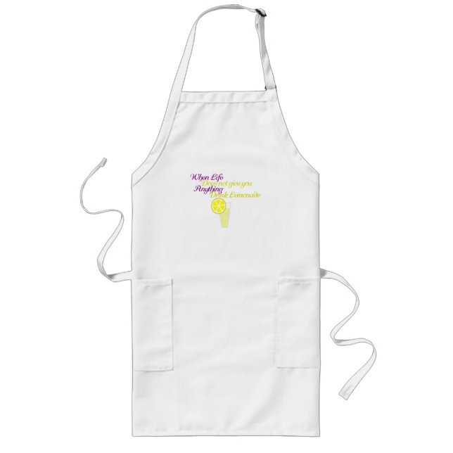 Drink Lemonade Funny Humour Long Apron (Front)