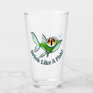 DRINK LIKE A FISH by Jeff Willis Art Glass