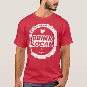 Drink Local Ohio Craft Beer Bottle Cap T-Shirt