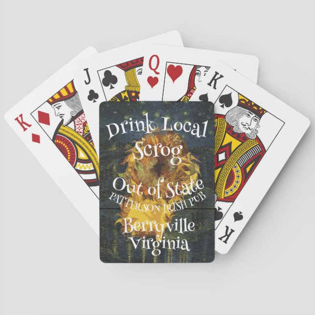 Drink Local Scrog out of State Patterson Pub Playing Cards (Back)