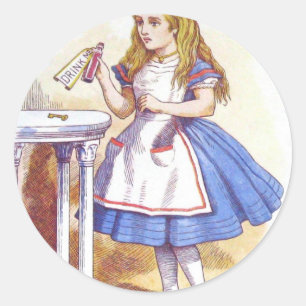 Drink Me, Alice! Classic Round Sticker