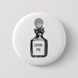 Drink Me Alice In Wonderland Pin Badge