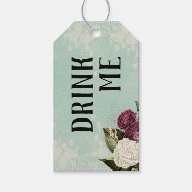 "Drink Me" Alice in Wonderland Tea Tag (Front)
