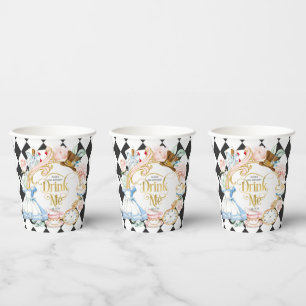 Drink Me, Alice in Wonderland themed girl birthday Paper Cups