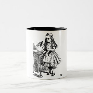 Drink Me (Alice's Adventures in Wonderland) Two-Tone Coffee Mug