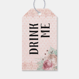 "Drink Me" Blush & Mint Alice in Wonderland Tea Gift Tags