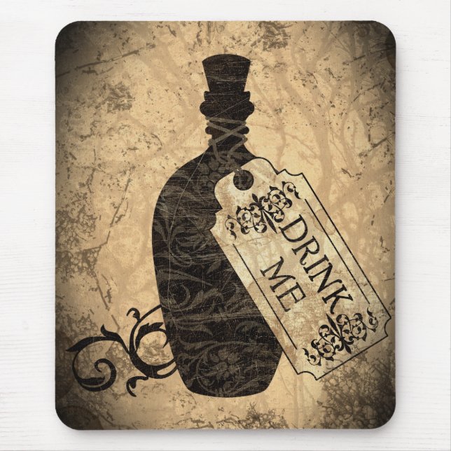 Drink Me Bottle Mouse Mat (Front)