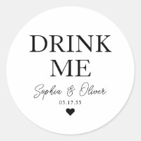DRINK ME Dessert Candy Bar Heart Wedding Favour