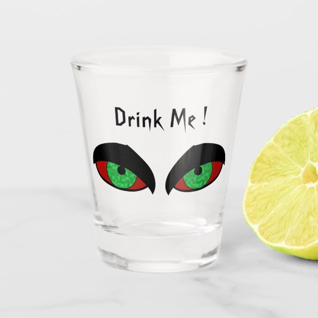 Drink Me Halloween Shot Glass (Front)