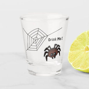 Drink Me Halloween Spider Shot Glass