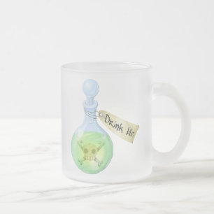 Drink Me (Poison) Frosted Glass Coffee Mug