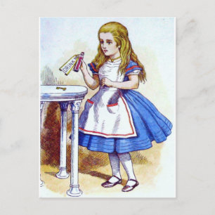 "Drink Me" Potion with Alice Postcard