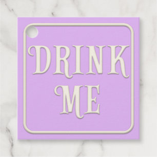 "Drink Me" Victorian Tea Party Pastel Purple Favour Tags