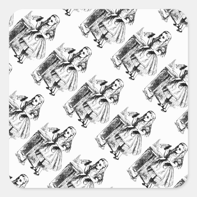 Drink Me Vintage Alice in Wonderland Stickers (Front)