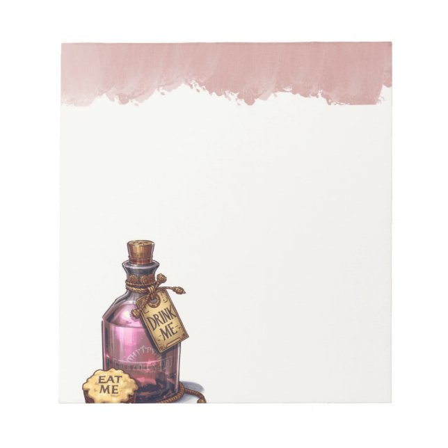 Drink Me Wonderland Notepad (Front)