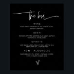 Drink Menu Wedding Bar Sign Reception Poster G400<br><div class="desc">Our paper drink menu bar sign is perfect to add to a frame to display at the bar. Guests can choose which drinks to order at your event. This item is part of our Gwen wedding invitation suite G400,  please visit our store to view the collection of coordinating items.</div>