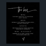 Drink Menu Wedding Bar Sign Reception Poster G400<br><div class="desc">Our paper drink menu bar sign is perfect to add to a frame to display at the bar. Guests can choose which drinks to order at your event. This item is part of our Gwen wedding invitation suite G400,  please visit our store to view the collection of coordinating items.</div>