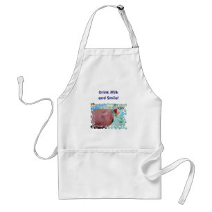 Drink Milk & Smile! apron Baby Nicholas