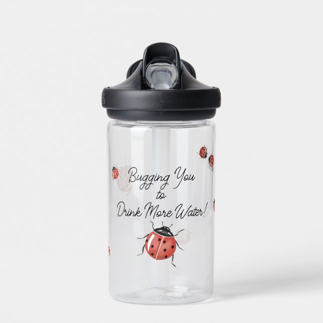 Drink More Water Ladybug Bottle (Front)
