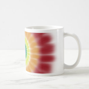 Drink Mug, Tie Dye Rainbow Peace Sign Explosion Coffee Mug