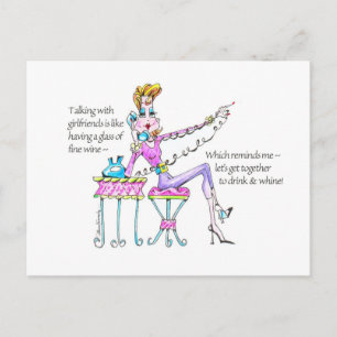 Drink n' Whine postcard