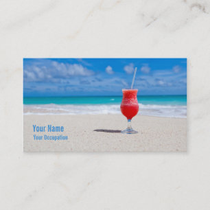 Drink On Beach custom business cards