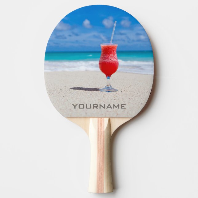 Drink On Beach custom ping pong paddle (Front)