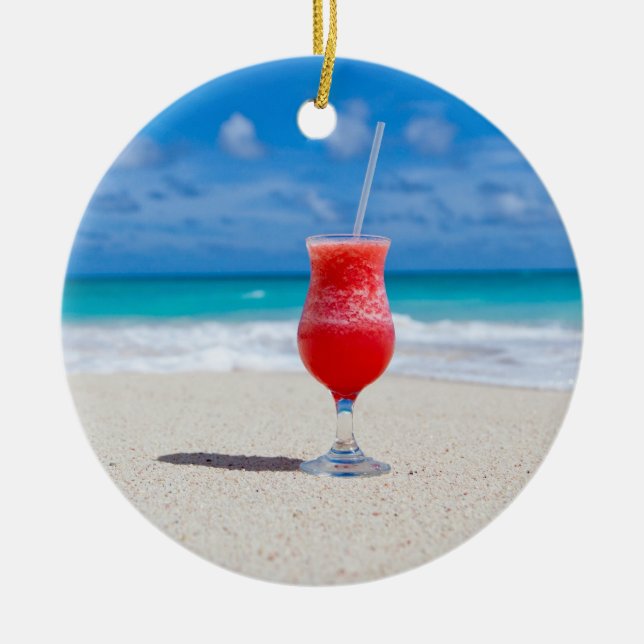 Drink On Beach ornament (Front)