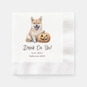 Drink On Us Custom Pet Cocktail Napkins 