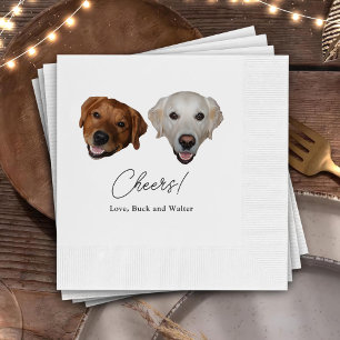 Drink On Us Pets Custom Hand Drawing Wedding Napki Napkin