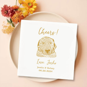 Drink On Us Pets Custom Hand Drawing Wedding Napki Napkin